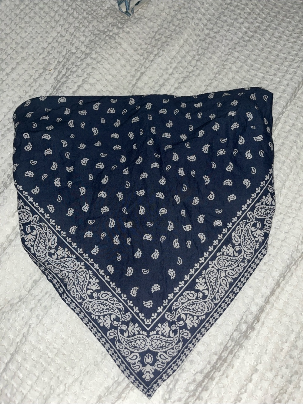 Target Navy Blue Bandana with White Paisley Print